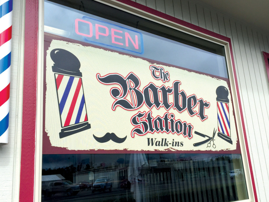 The Barber Station – Window Graphic