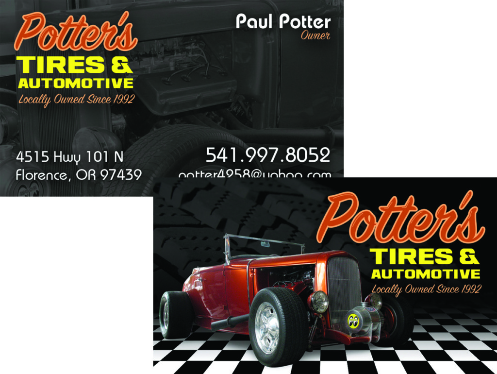 Potter’s Tires & Automotive – Business Card