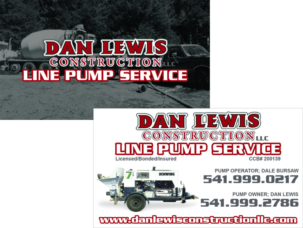 Dan Lewis Construction – Line Pump Business Card