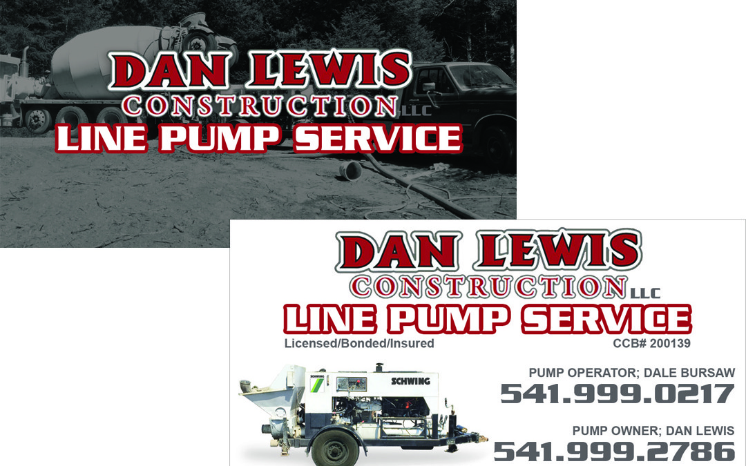 Dan Lewis Construction – Line Pump Business Card