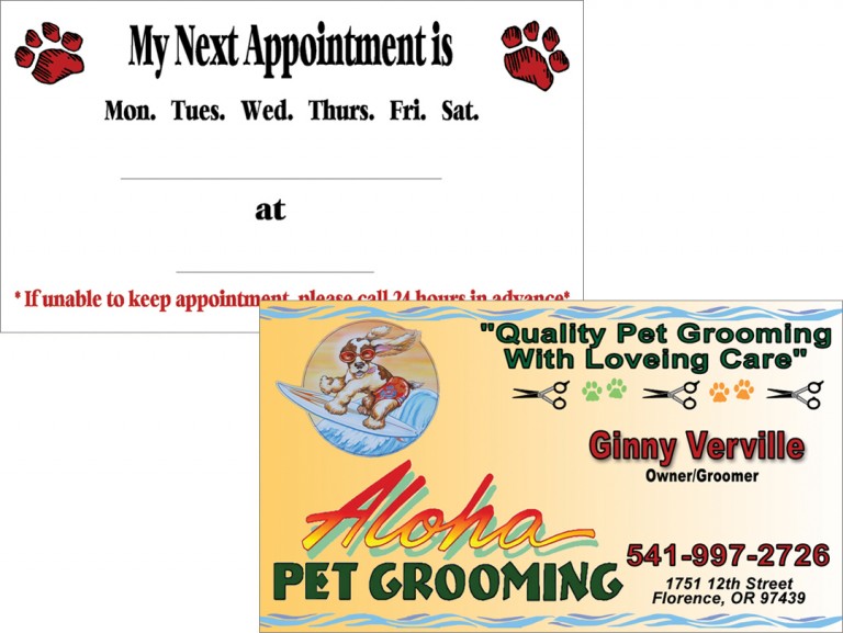 Aloha Pet Grooming – Business Card