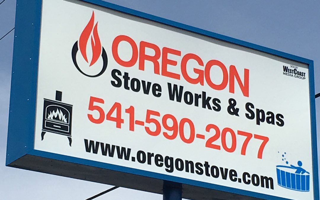Oregon Stove Work & Spas – Sign