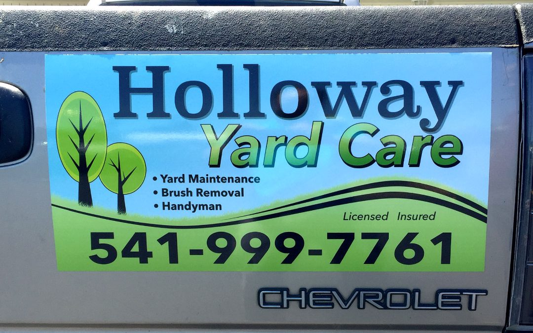 Holloway Yard Care – Magnetic Car Sign