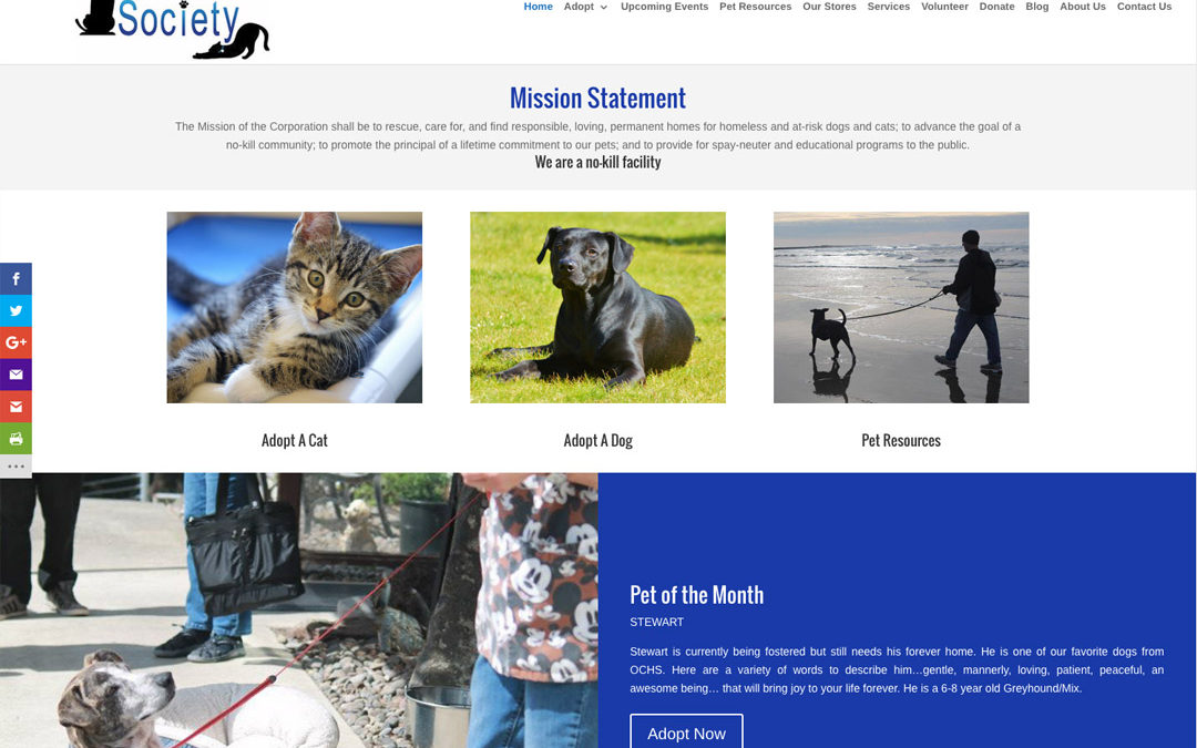 Oregon Coast Humane Society – Website