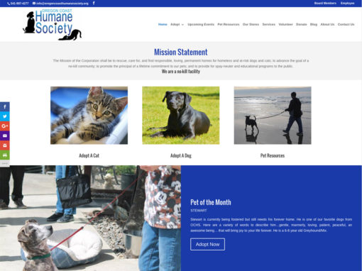 Oregon Coast Humane Society – Website