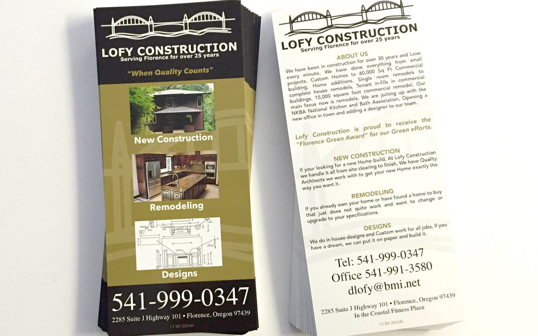 Lofy Construction – Rack Cards