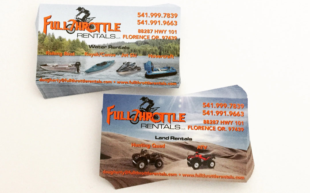 Full Throttle Rentals – Business Cards