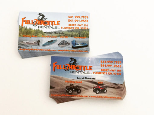 Full Throttle Rentals – Business Cards