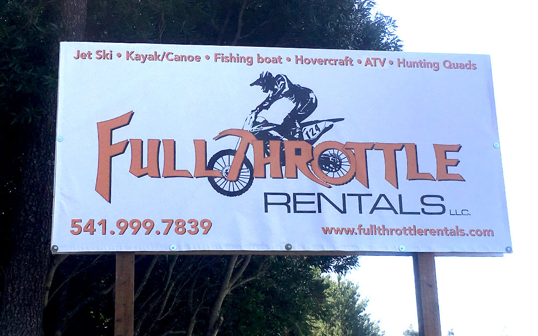 Full Throttle Rentals – Outdoor Banner