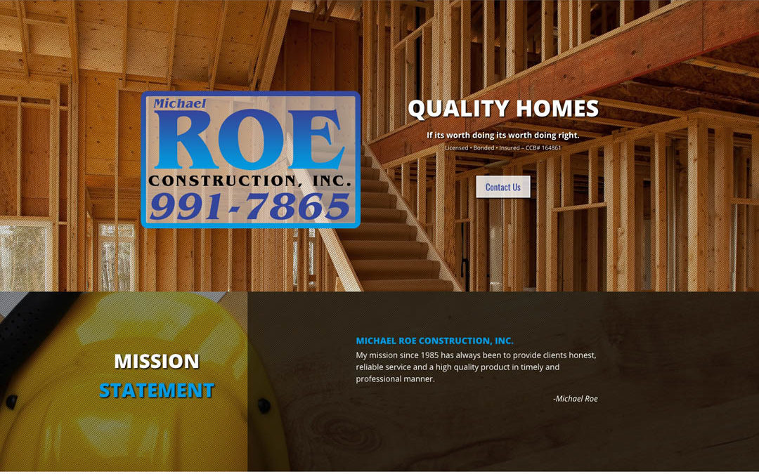 Michael Roe Construction – Website