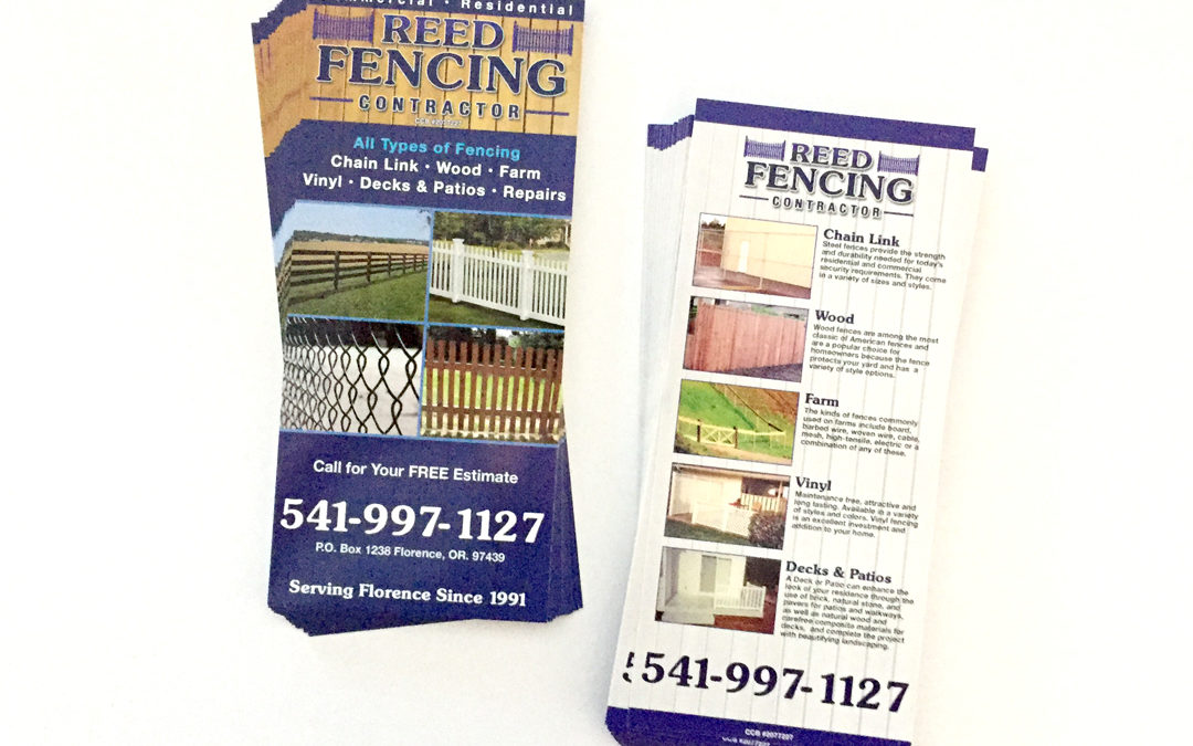 Reed Fencing – Rack Cards