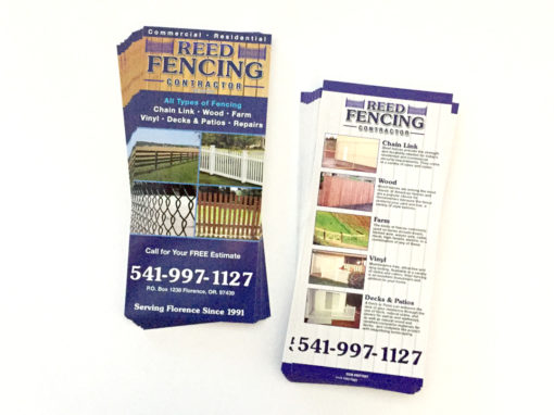 Reed Fencing – Rack Cards