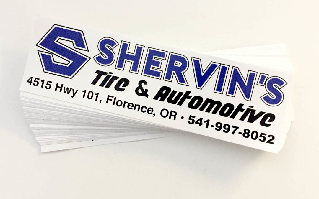 Shervin’s Tire & Automotive – Bumper Stickers