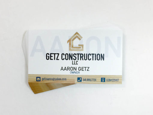 Getz Construction – Business Cards