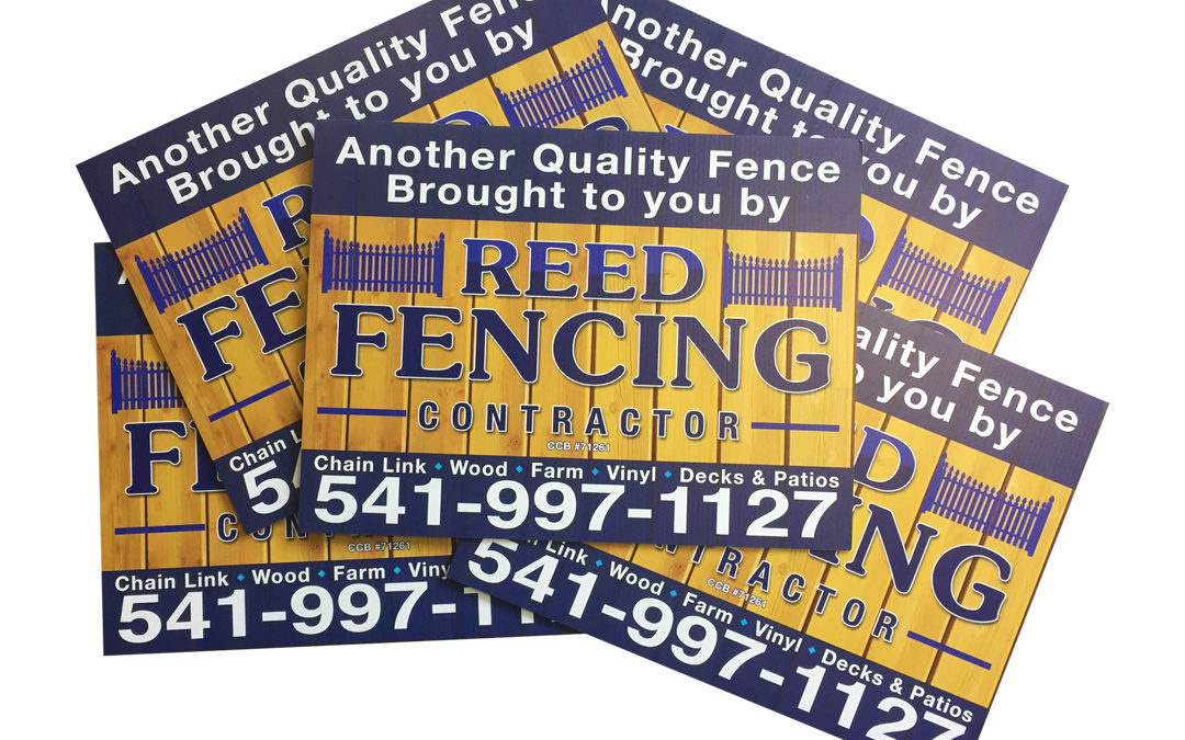 Reed Fencing – Yard Signs