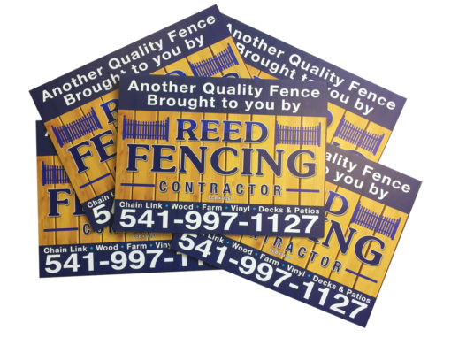 Reed Fencing – Yard Signs