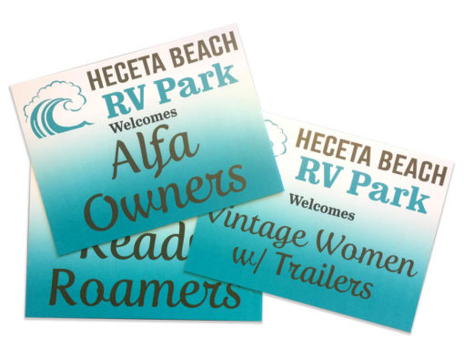 Heceta Beach RV – Coroplast Signs