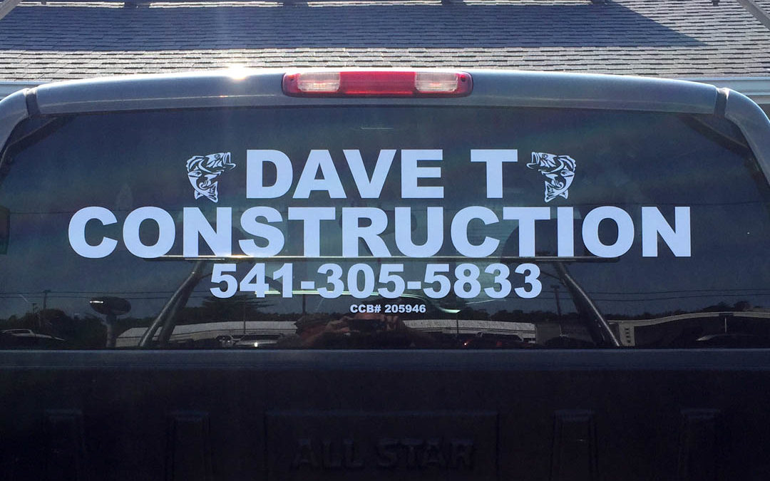 Dave T Construction – Vinyl Lettering