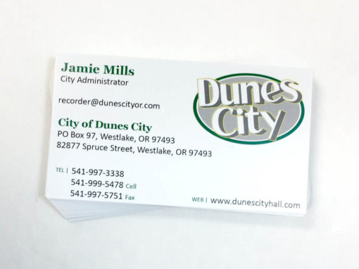 Dunes City – Business Cards