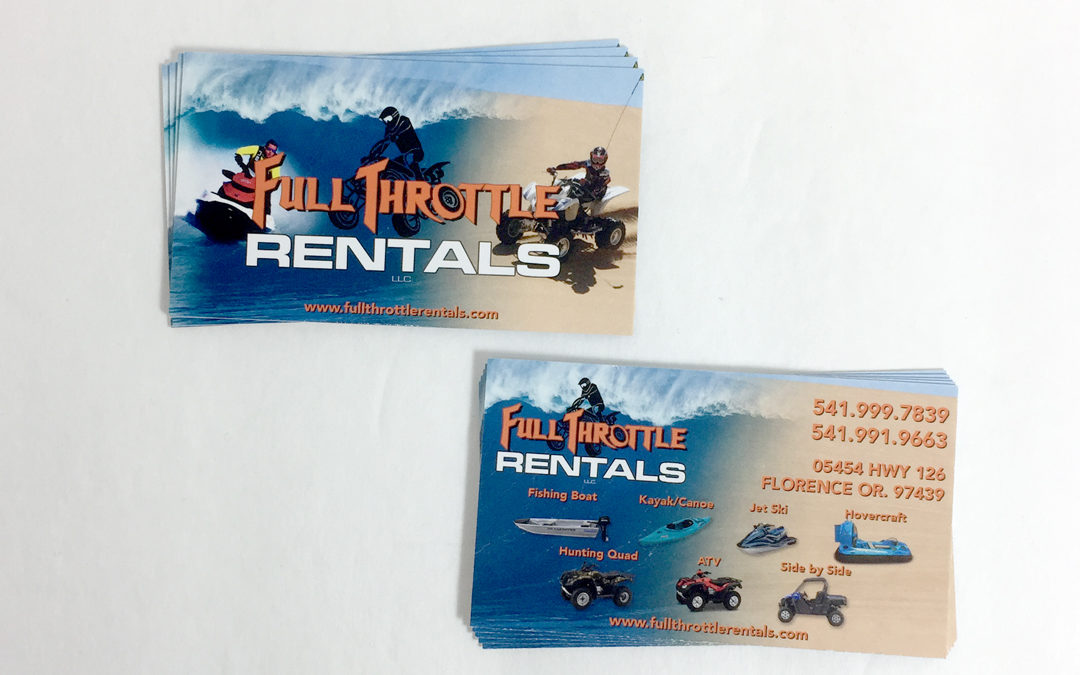 Full Throttle Rentals – Business Cards