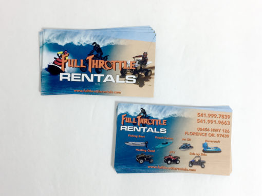 Full Throttle Rentals – Business Cards