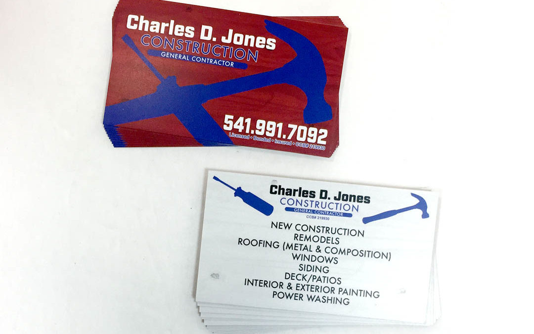 Charles D Jones Construction – Business Cards