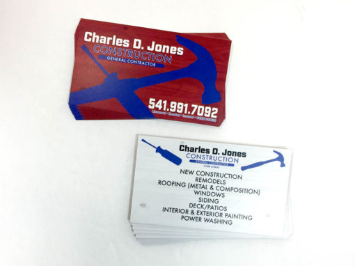 Charles D Jones Construction – Business Cards
