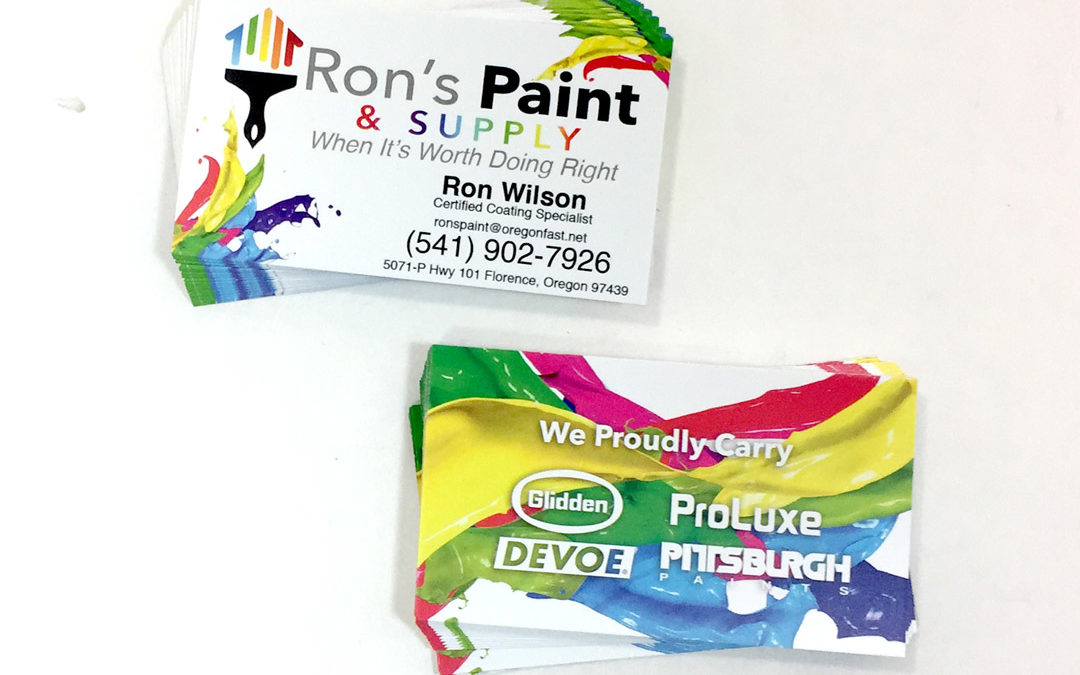 Ron’s Paint – Business Cards